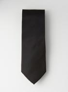Frank + Oak Solid Silk Tie In Black