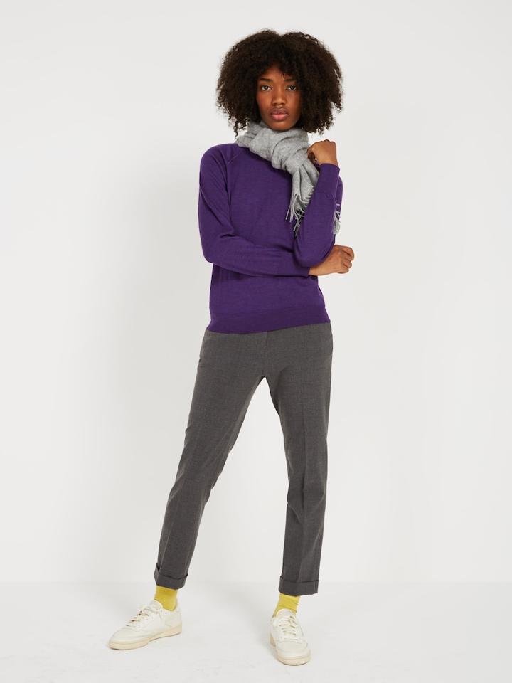 Frank + Oak Machine Washable Merino Wool Sweater - Purple