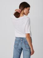 Frank + Oak Tencel-linen Fluid V-neck Tee In Bright White