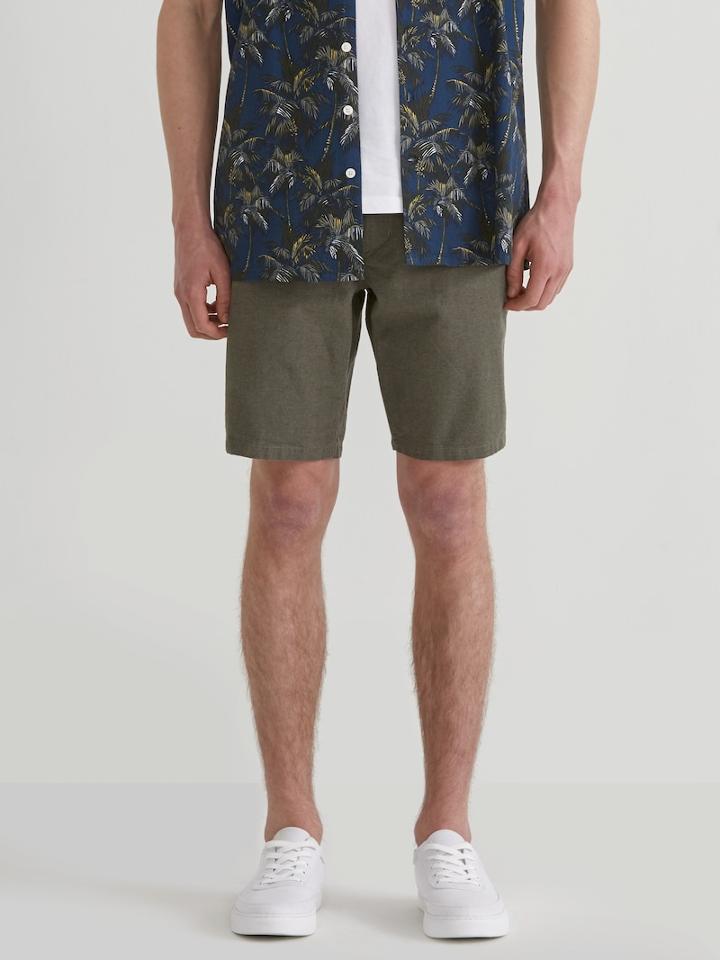 Frank + Oak The Newport Recycled Hemp Chino Short In Sage Mix