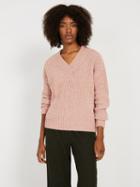Frank + Oak Chenille V-neck Sweater - Dusty Pink