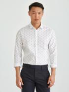 Frank + Oak The Andover Stretch Dress Shirt In Printed White