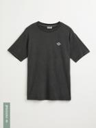 Frank + Oak Graphic Print Good Cotton Tee In Washed Black