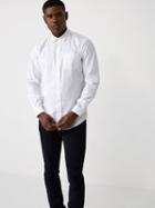 Frank + Oak Slim-fit Poplin Cotton Shirt In Bright White