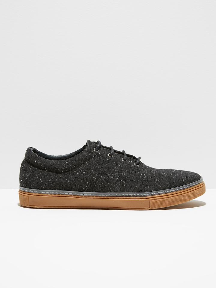 Frank + Oak The Venice Cotton Plimsol Sneaker In Black