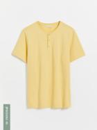 Frank + Oak Recycled Cotton Henley Tee - Soft Yellow