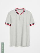 Frank + Oak Good Cotton Soft Henley Polo - Grey