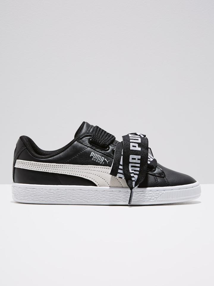 Frank + Oak Puma Basket Heart De Sneakers In Black