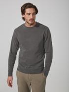 Frank + Oak Drop-shoulder Light Terry Sweatshirt In Washed Asphalt