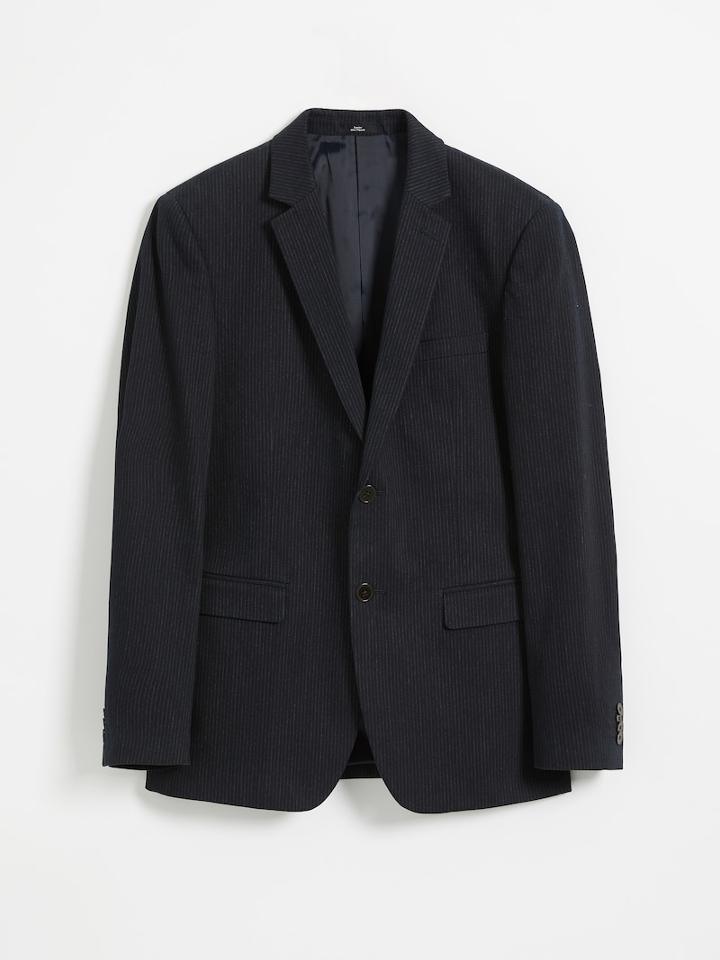 Frank + Oak The Laurier Deconstructed Blazer - Pinstripe Navy