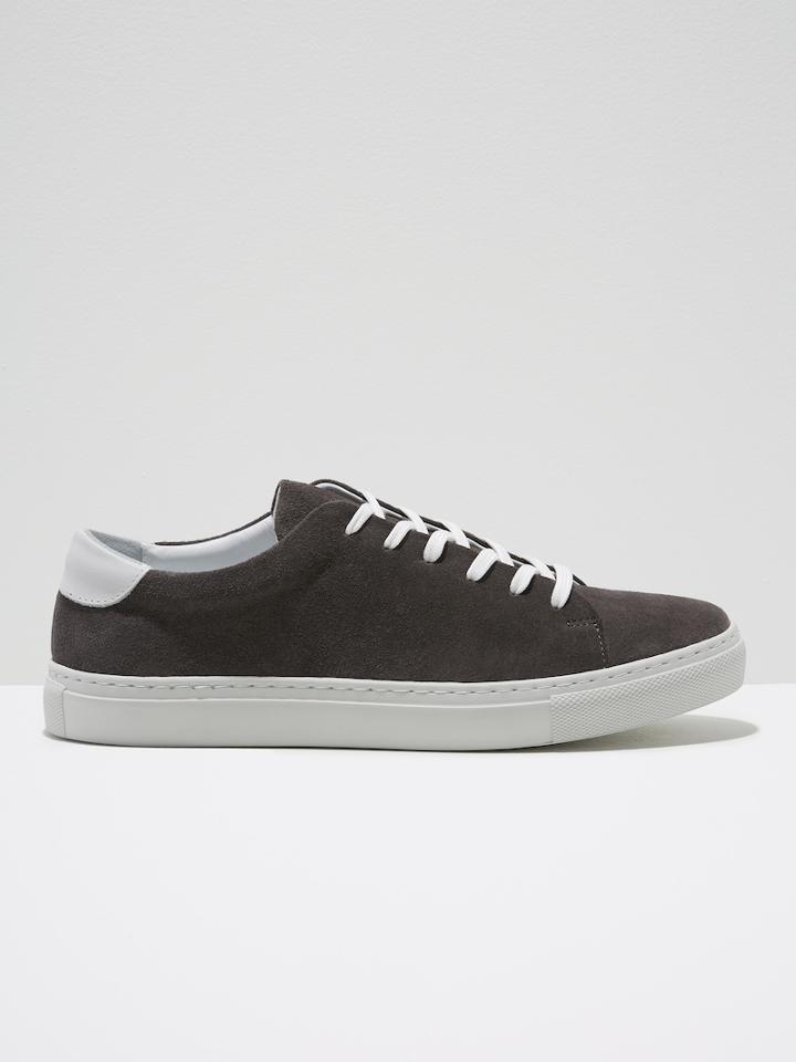 Frank + Oak Park Suede Low-top Sneakers In Grey