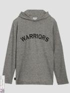 Frank + Oak Golden State Warriors Waffle-knit Pullover Hoodie In Grey