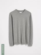 Frank + Oak Organic Recycled Cotton Blend Crewneck Sweater - Heather Grey