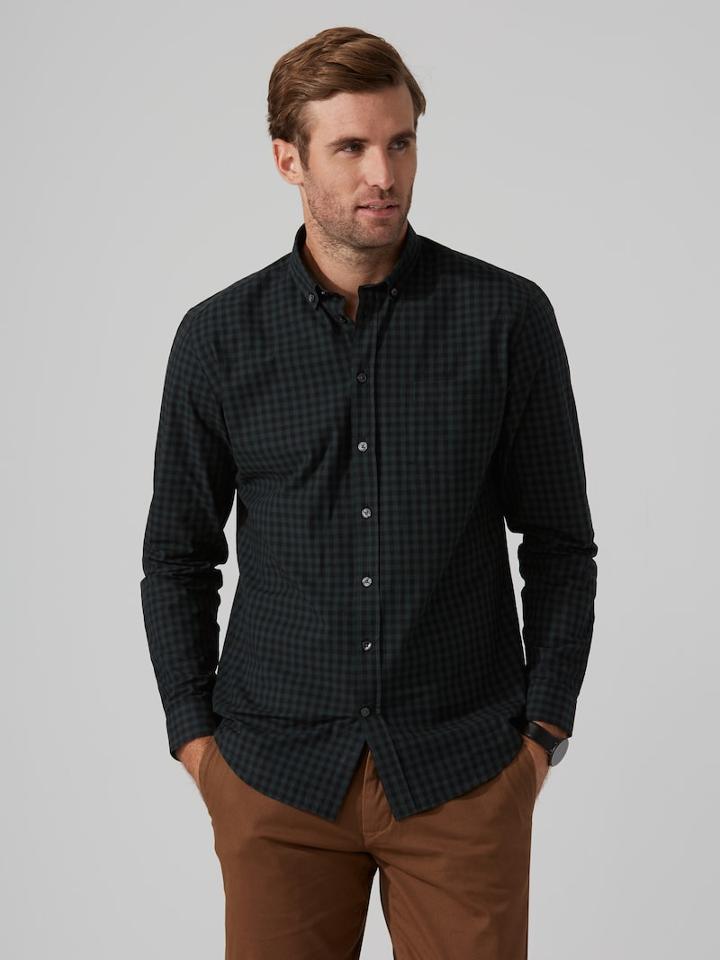 Frank + Oak The Branford Gingham-check Shirt In Pine Grove