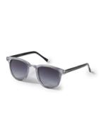 Frank + Oak Komono Francis Sunglasses In Silver Black