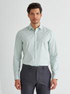 Frank + Oak The Andover Stretch Polkadot Shirt In Harbour Grey