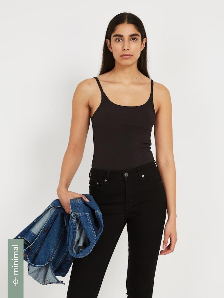 Frank + Oak Modal-blend Ribbed Cami - Black