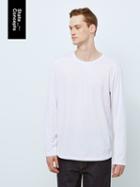 Frank + Oak State Concepts Drirelease Long-sleeve Loose-fit T-shirt In White