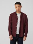 Frank + Oak Flecked Flannel Shirt In Port