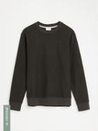 Frank + Oak Cotton-recycled Poly Crewneck In Washed Black