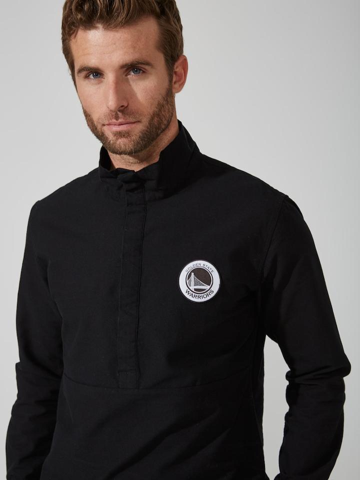 Frank + Oak Golden State Warriors Extended Body Mockneck Oxford Popover
