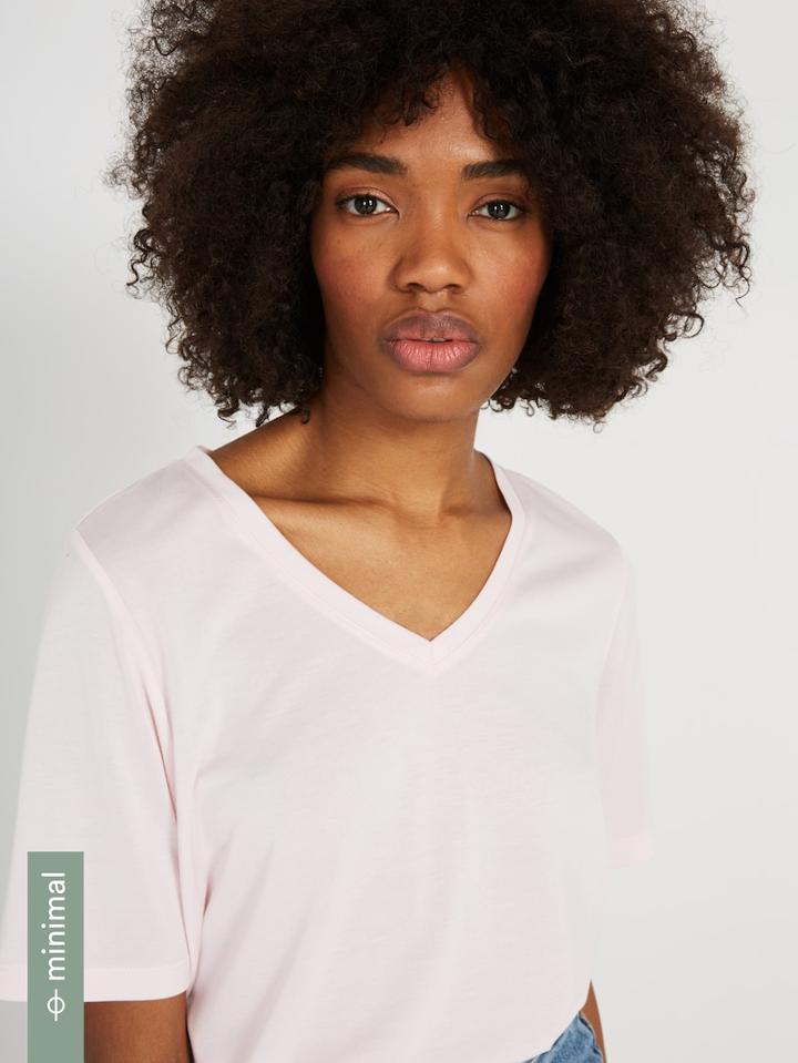 Frank + Oak Modal-blend Fluid V-neck - Primrose