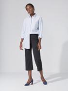Frank + Oak The Cindy High-waist Wide-leg Ankle Jean In Black