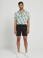 Frank + Oak Island-print Hawaiian Shirt In Light Green