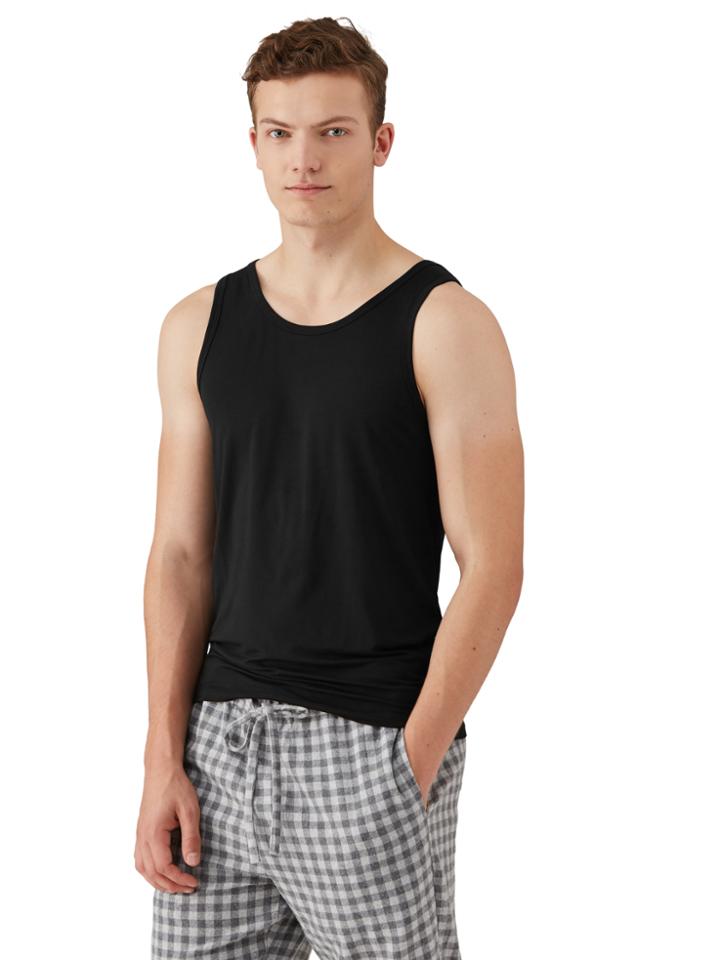 Frank + Oak Soft Touch Tank Top In Black