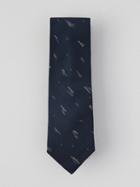 Frank + Oak 2.5 Silk Dot-pattern Tie In Navy