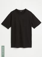 Frank + Oak Good Cotton Relaxed Pocket Tee In Washed Black