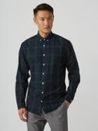 Frank + Oak Plaid Flannel Shirt In Green Gables