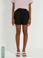 Frank + Oak Linen-tencel High-waisted Shorts - True Black