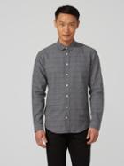 Frank + Oak Window-check Flannel Shirt In Grey
