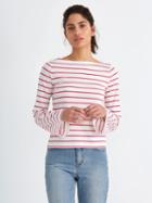 Frank + Oak Breton-stripe Bell-sleeve Cotton Top In Carmine