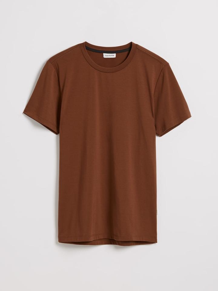 Frank + Oak Drirelease Jersey T-shirt In Dark Mahogany