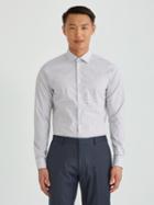 Frank + Oak The Laurier Extra-slim Stretch Dress Shirt In White Mini-check