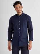 Frank + Oak The Paolo Garment Dyed Soft Oxford In Navy Blazer