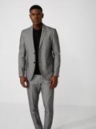 Frank + Oak The Laurier Micro-dot Cotton Suit Jacket In Black