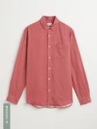 Frank + Oak Tencel Lyocell Eco-dye Shirt In Vermilion