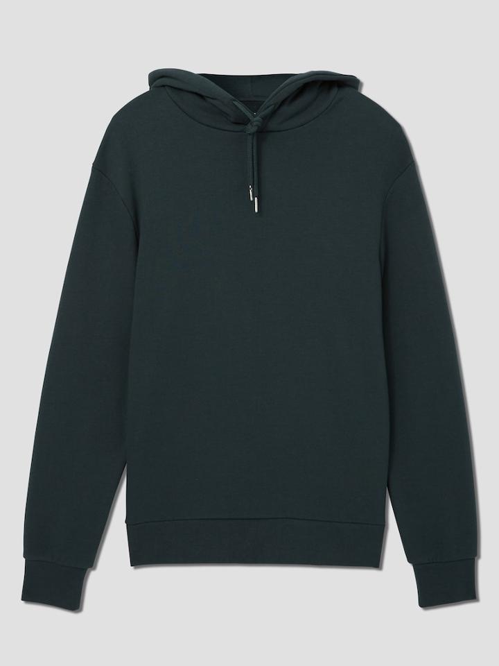 Frank + Oak Sherpa Fleece Pullover Hoodie In Dark Spruce