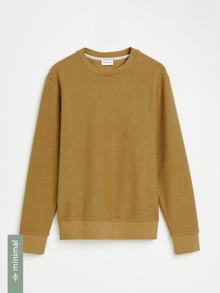 Frank + Oak Cotton-recycled Poly Crewneck In Yellow