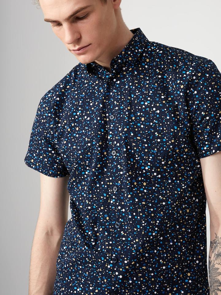 Frank + Oak Paint Drop Cotton-poplin Shirt