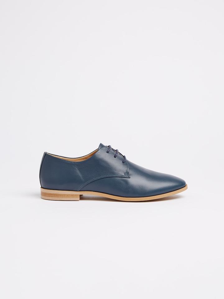 Frank + Oak The Market Leather Oxford Shoe In Teal