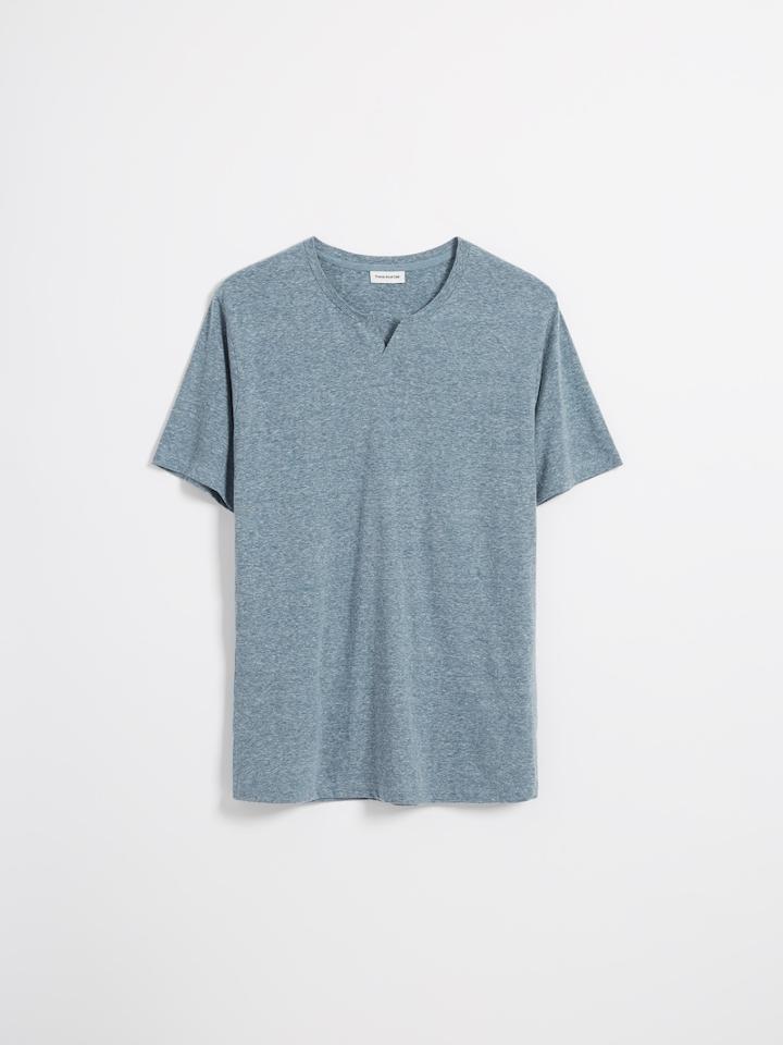 Frank + Oak Loose Fit Moroccan T-shirt In Blue