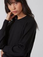 Frank + Oak Machine-washable Merino Wool Raglan Sweater In True Black