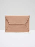 Frank + Oak The Teatro Leather Clutch In Dusty Pink