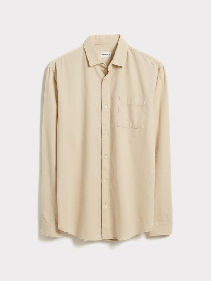 Frank + Oak Corduroy Shirt In Ivory