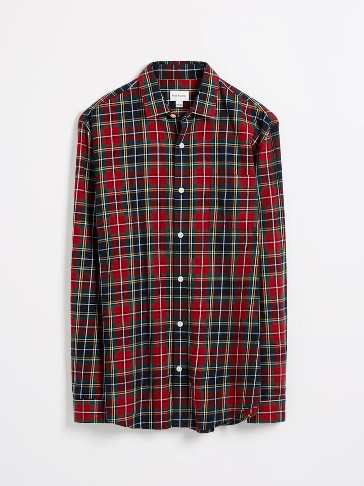 Frank + Oak Flannel Tartan Shirt - Sun-dried Tomato