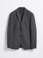 Frank + Oak The Laurier Denim-like 2-button Blazer In Mixed Navy